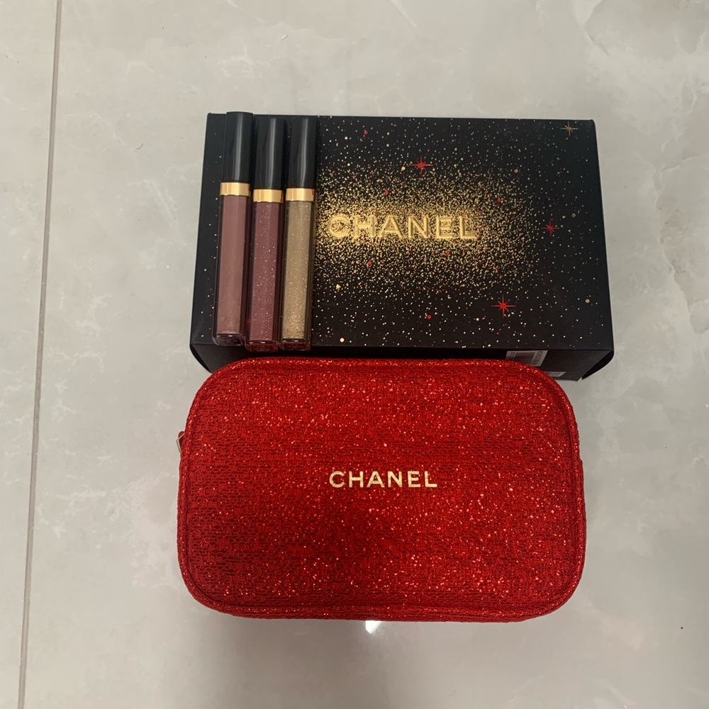 Chanel holiday bag and lip set